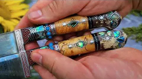 Его покупают Музеи Востока. ПЧАК - Узбекский нож "Сердце дракона", клинок дамаск - p4aki.ru