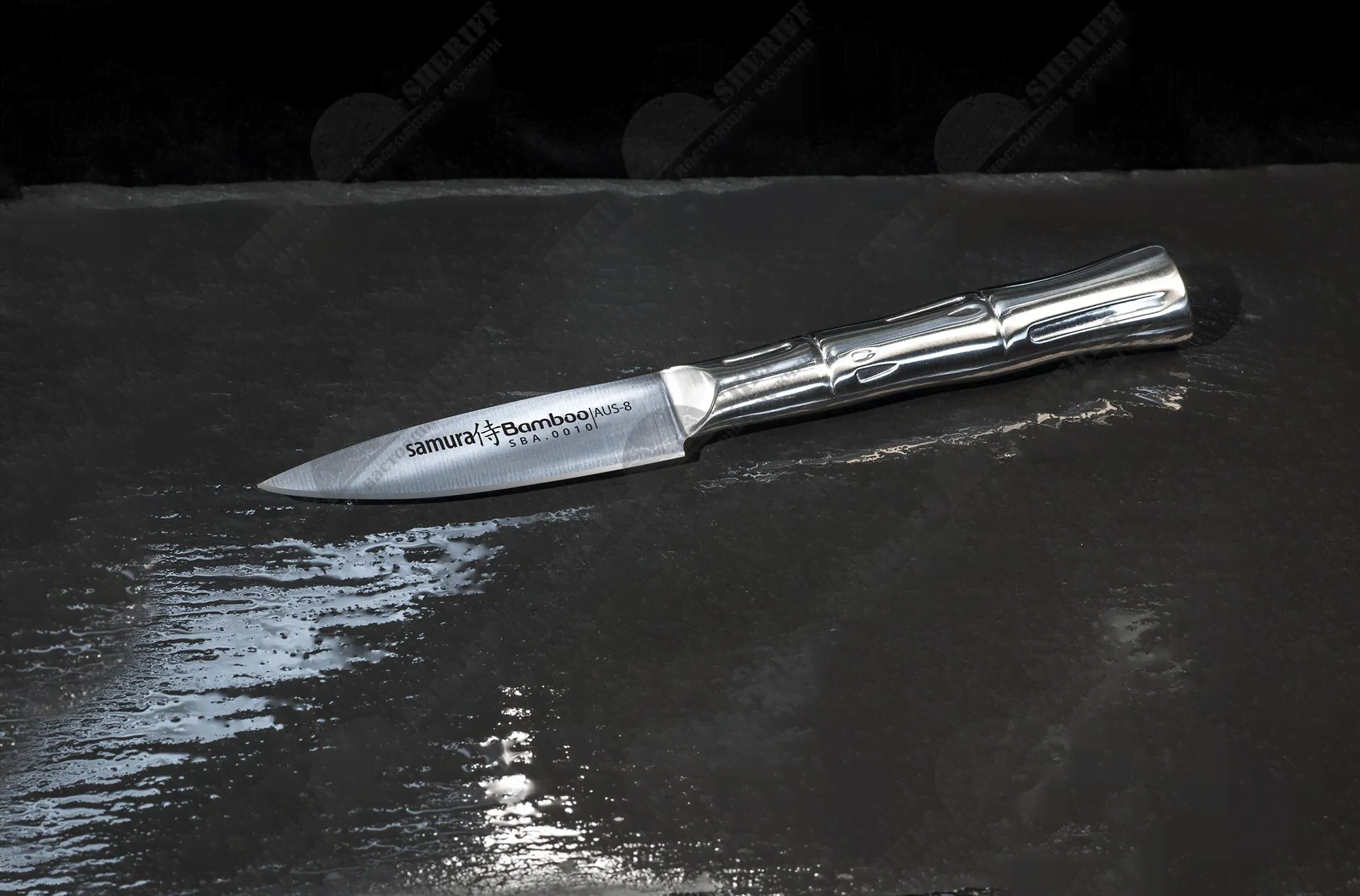 Нож кухонный овощной Samura Bamboo SBA-0010/Y, сталь AUS-8-2