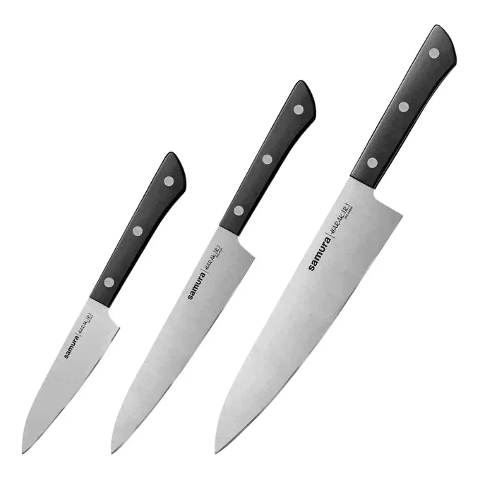 Набор кухонных ножей Samura Harakiri SHR-0220B/K 3 шт-0