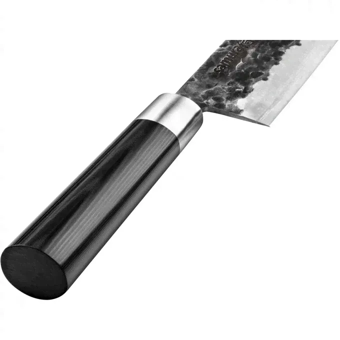 Набор: нож кухонный SAMURA BLACKSMITH НАКИРИ гвоздичное масло, салфетка SBL-0043C-2