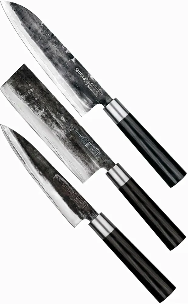Набор ножей для кухни Samura Super 5, 3шт, дамасская сталь - арт.SP5-0220C/Y-0