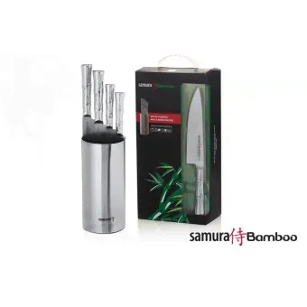 Набор из 4-х ножей на подставке BAMBOO, SAMURA SBA-05-3