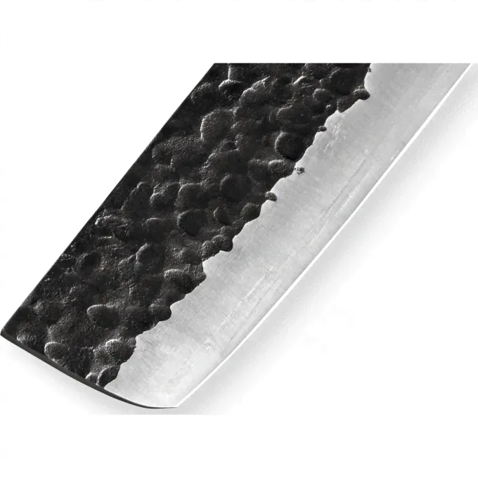 Набор: нож кухонный SAMURA BLACKSMITH НАКИРИ гвоздичное масло, салфетка SBL-0043C-1