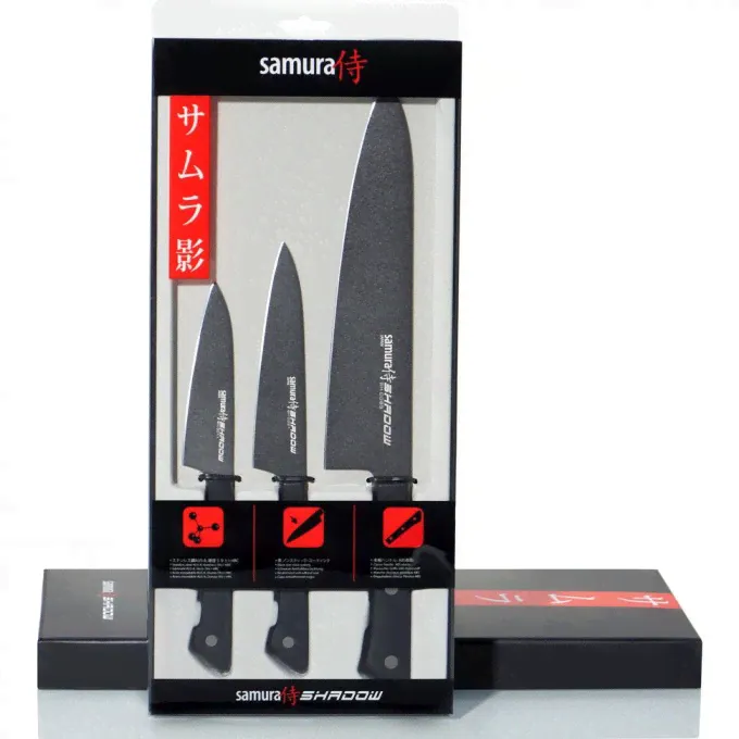 Набор из 3-х ножей SAMURA SHADOW SH-0220/A SH-0220/K
