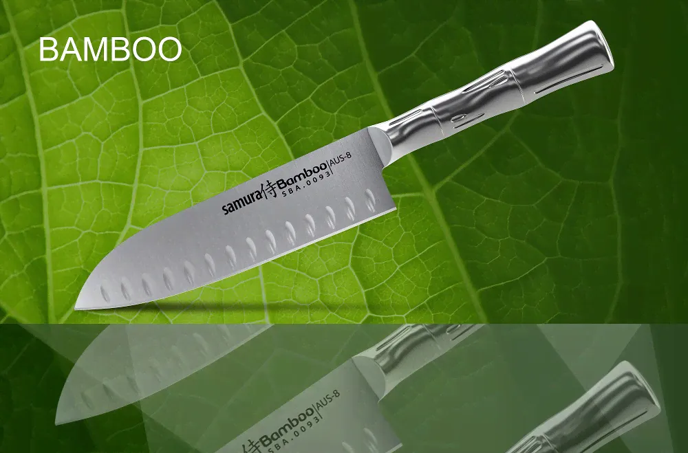 При активации сертификата Цена 1785 НОЖ КУХОННЫЙ СТАЛЬНОЙ САНТОКУ SAMURA BAMBOO SBA-0094