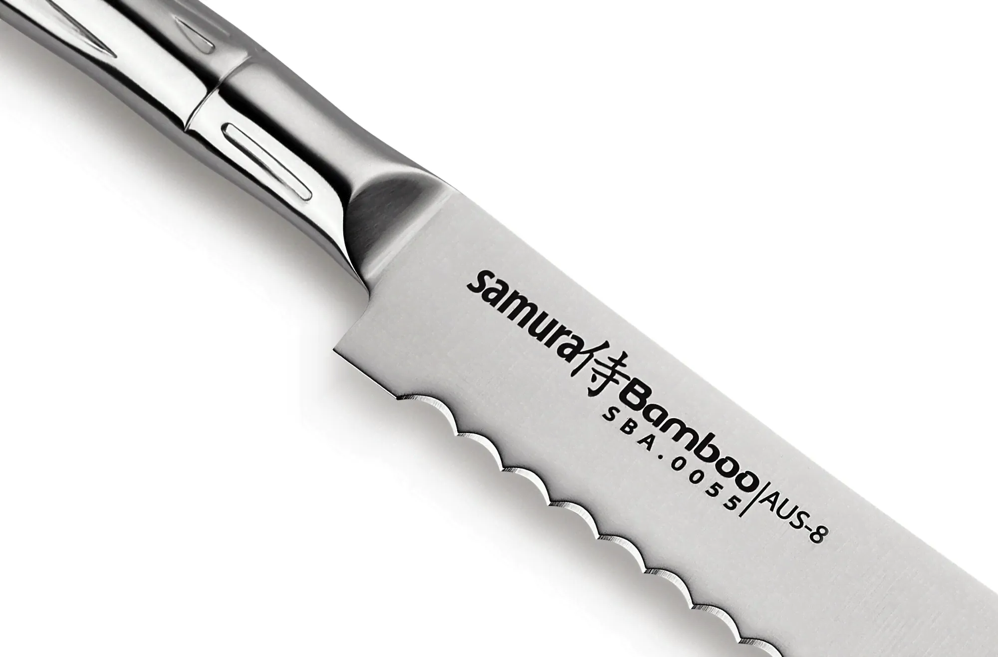 Кухонный нож для хлеба Samura Bamboo SBA-0055/Y, сталь AUS-8-2
