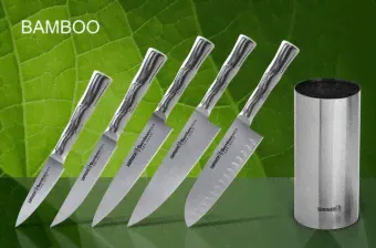 Набор из 5 ножей и подставки Samura Bamboo-1