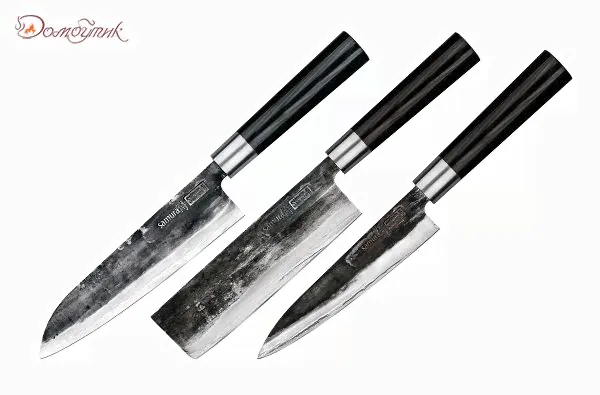 Набор из 3 кухонных ножей "Samura SUPER 5" (23, 43, 95)-2