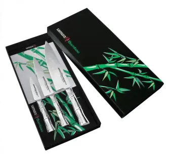 Набор из 3 ножей в подарочной коробке Samura Bamboo-0