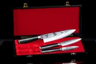 Набор подарочный из 3 кухонных ножей "Поварская тройка" Samura Damascus ( 10, 21, 85) SD-0220/Y