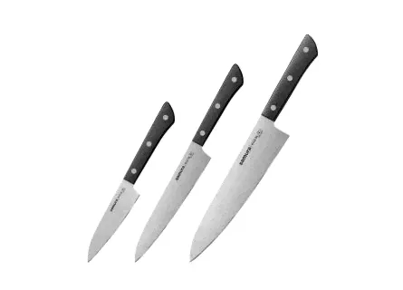 Набор ножей Samura Harakiri 3в1 Чёрный