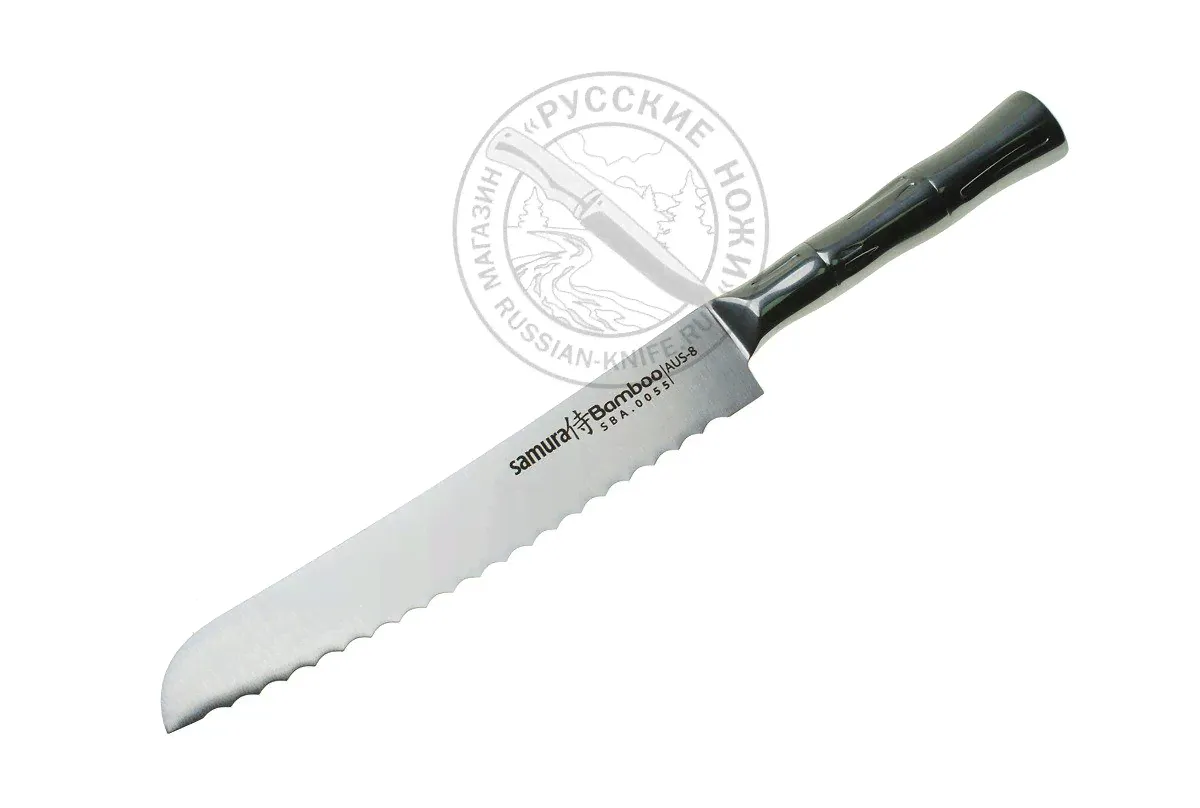 Нож кухонный SBA-0055 "SAMURA BAMBOO", для хлеба, 194 мм-0