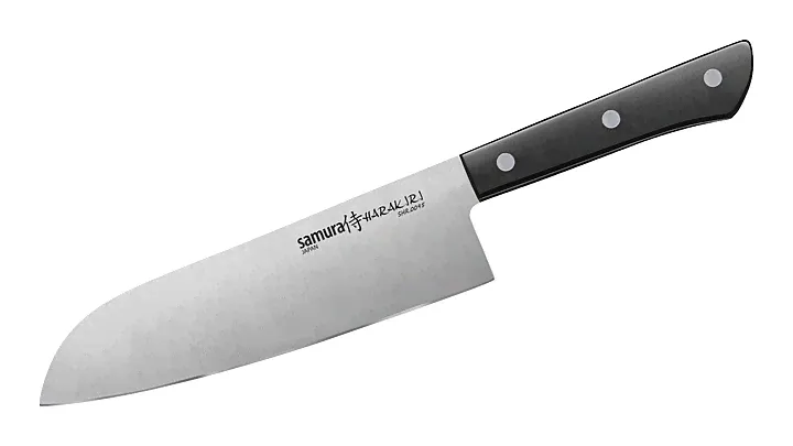 Нож Сантоку Samura Harakiri SHR-0095B, 175 мм чёрный пластик