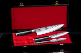 Набор подарочный из 3 кухонных ножей "Поварская тройка" Samura Damascus ( 10, 21, 85) SD-0220/Y-0