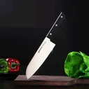 Нож кухонный Samura HARAKIRI, Сантоку, лезвие 17,5 см, чёрная рукоять