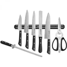 Набор Samura Harakiri SHR-0280B, 5 ножей, мусат, ножницы, магнитный держатель