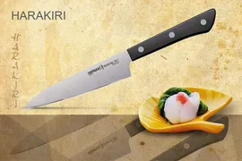 SHR-0021B/K Нож кухонный "Samura HARAKIRI"универсальный 120 мм, коррозионно-стойкая сталь, ABS пластик